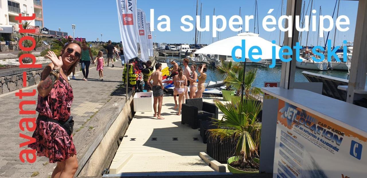 Résidence de standing la Pêcherie Spacieux T3 comme un cocon familial vue mer et sur l'avant port Sur le bout du bout de Cap d'Agde seule cap en Occitanie Extérieur photo